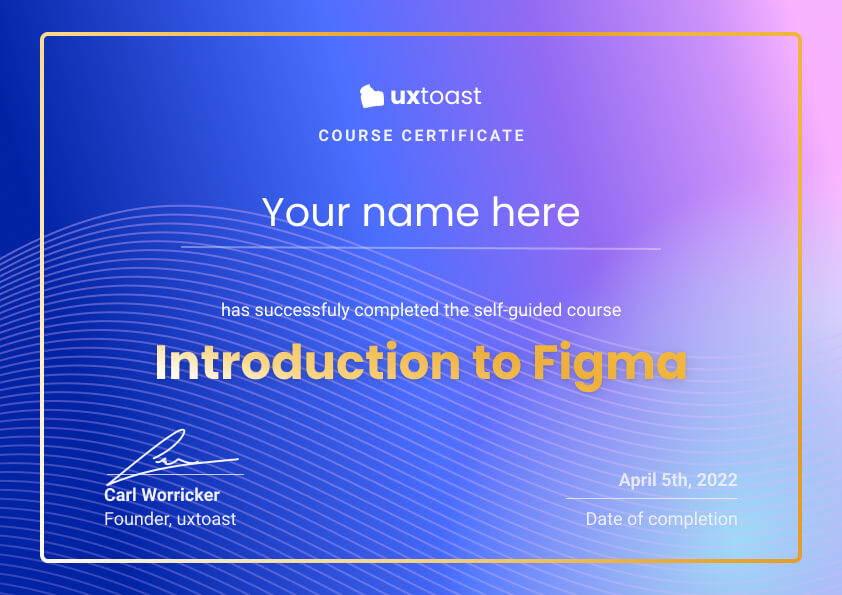 Figma certificate