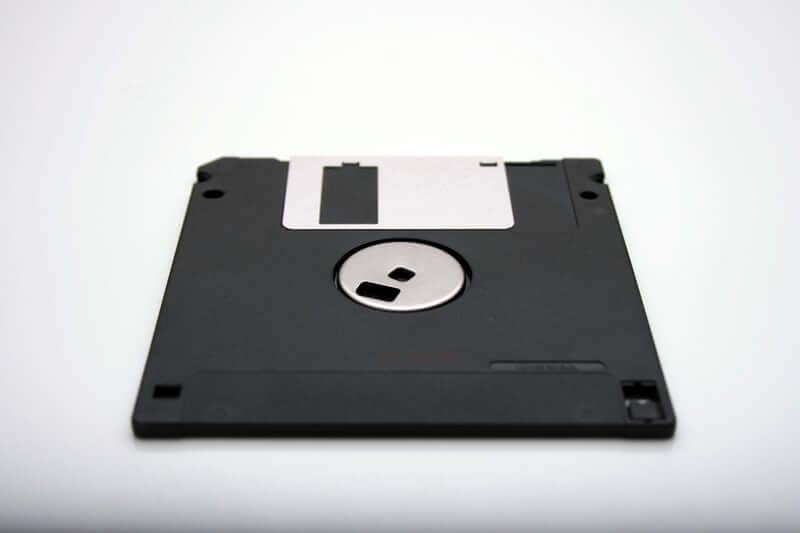 A floppy disk.